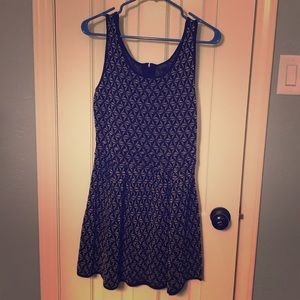 Jessica Simpson Black and Gold Sweater Dress